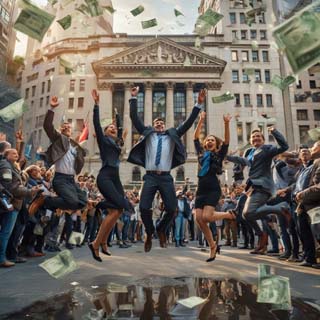 celebrate stock money